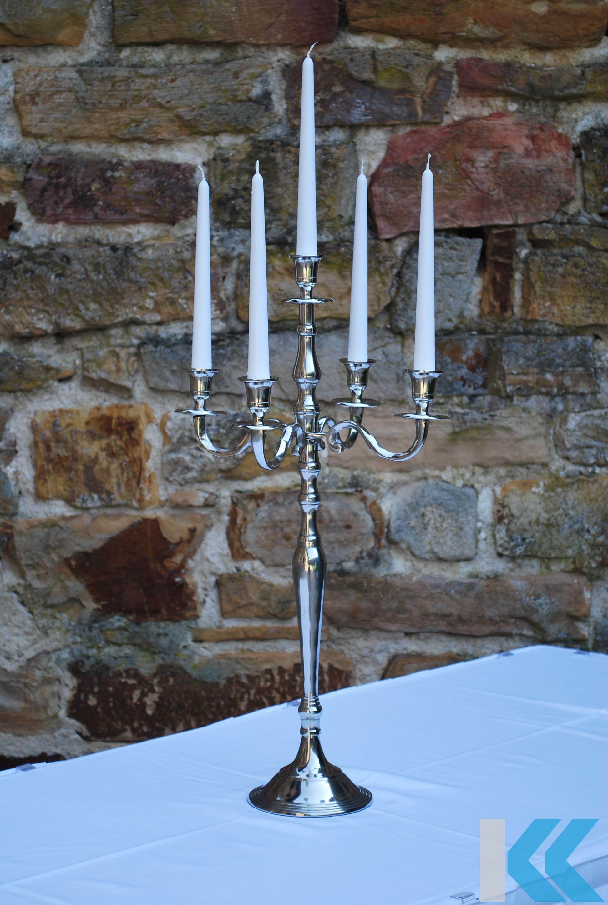 Kerzenleuchter: Kerzenleuchter 5-armig Alu 60cm